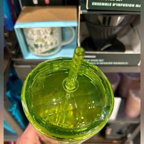 Starbucks Kaleidoscope Dome Cup Yellow Lime Iridescent Tumbler Cup 24oz New 2023 - Picture 13 of 14